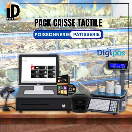 pack caisse tactile poissonnerie/pâtisserie