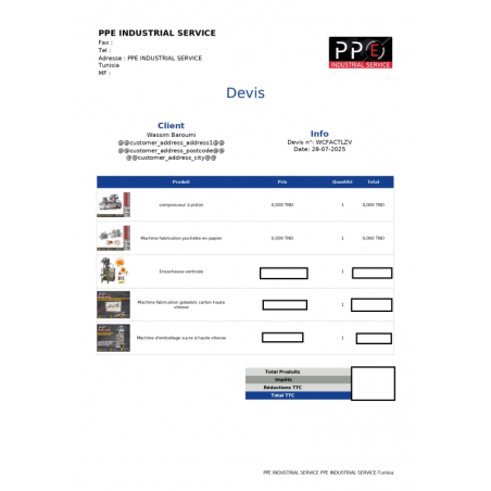 site web devis en ligne