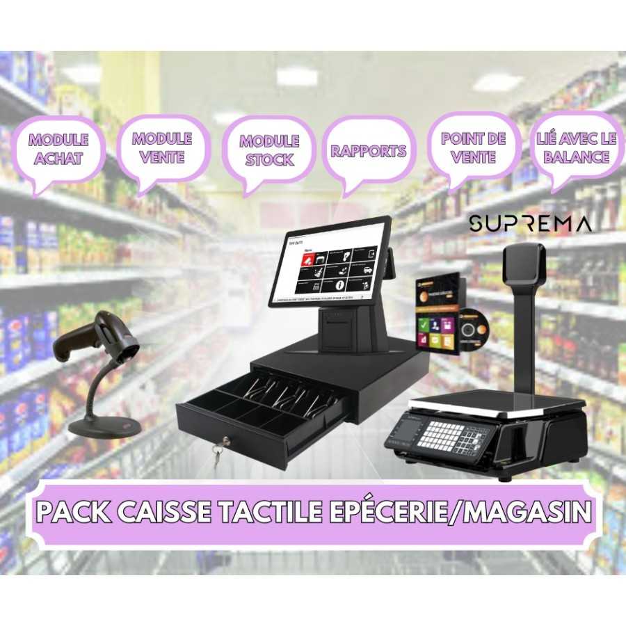 PACK CAISSE TACTILE EPICERIE BALANCE SUPREMA + DOUCHETTE 2D